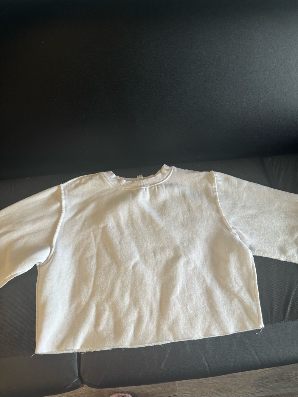 White Cropped Sweater